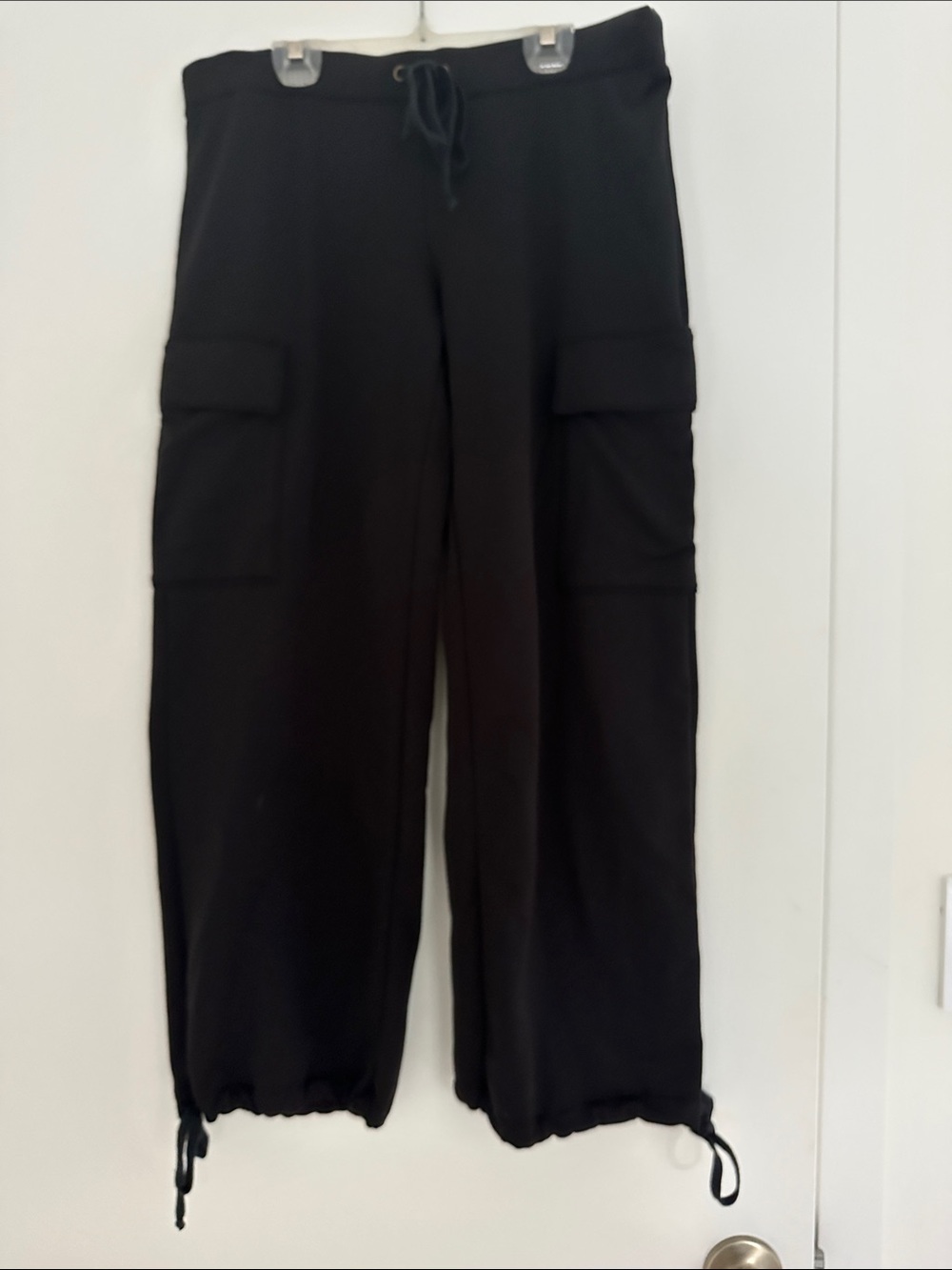 Theory Black Cargo Drawstring Pant